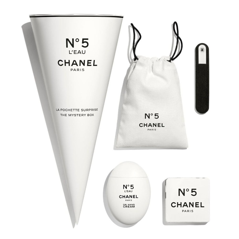 CHANEL N°5 L’EAU The Mystery Box Factory 5 Collection Pochette SET PLUS GIFT BAG